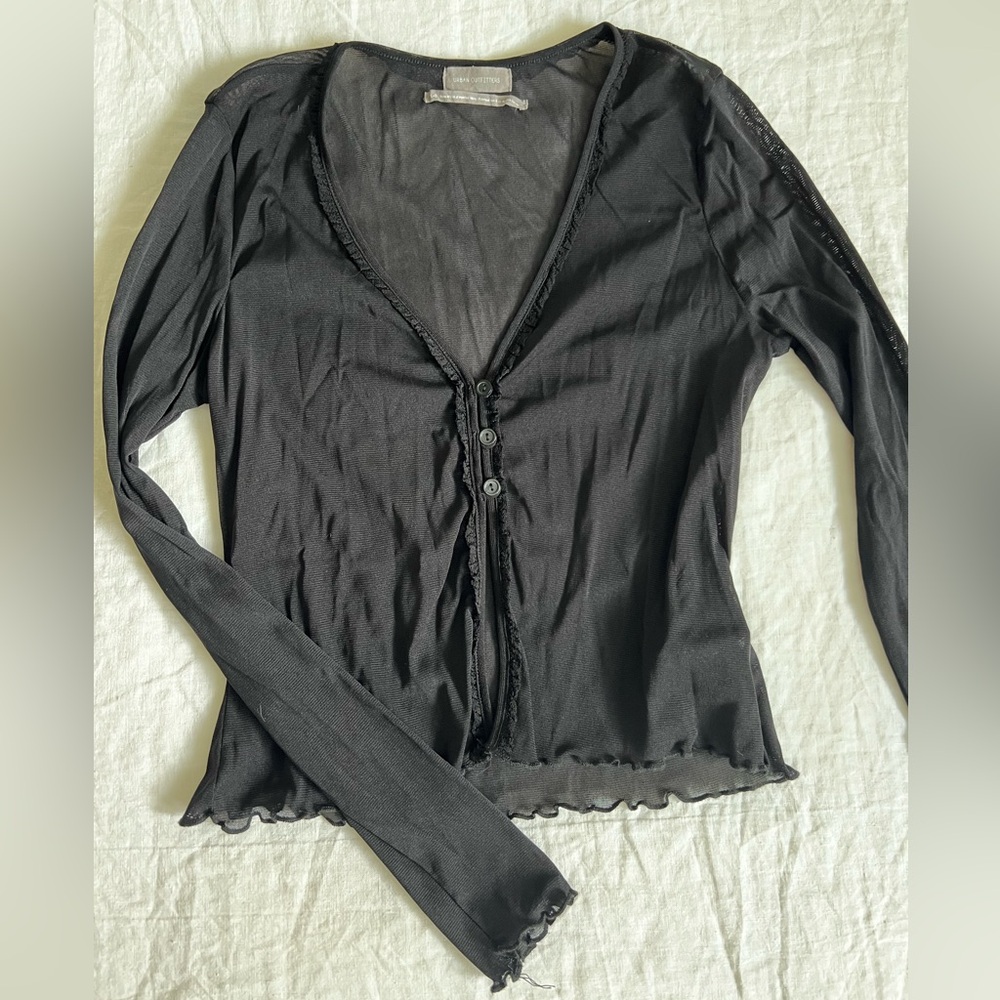 Sheer Black Cardigan